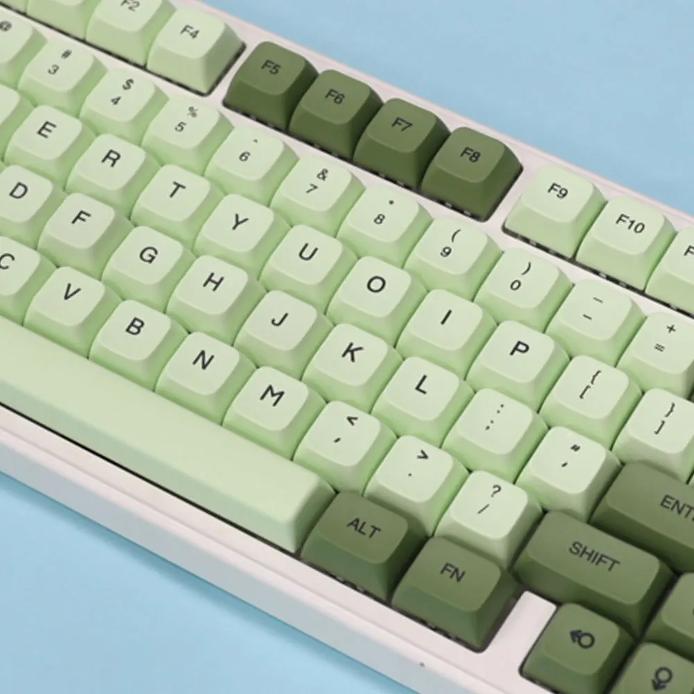 Capuchons de touches de clavier par Sublimation en matériau PBT, 123 touches, XDA, Matcha hautement personnalisés, adaptés au clavier mécanique