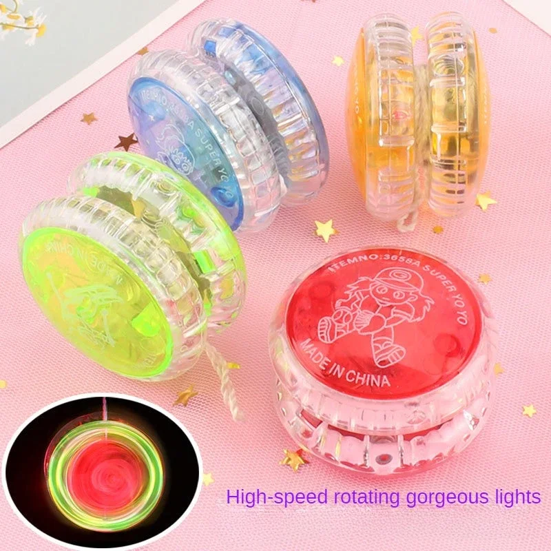 Children's Glowing Yoyo Ball Pull Line Yoyo Ball Puzzle and Creative Youth Dazzling Traction Ball Children's Toys Christmas Gift