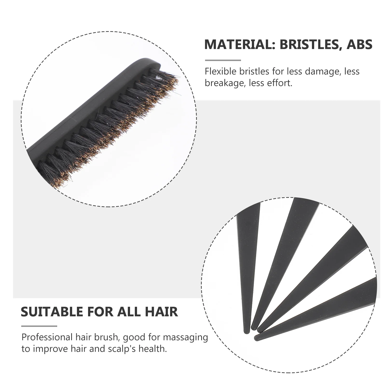 

4Pcs Hairdressing Comb Hair Brush Professional Flexible Bristle Detangle Massage for Wet Dry Hair Salon Barber