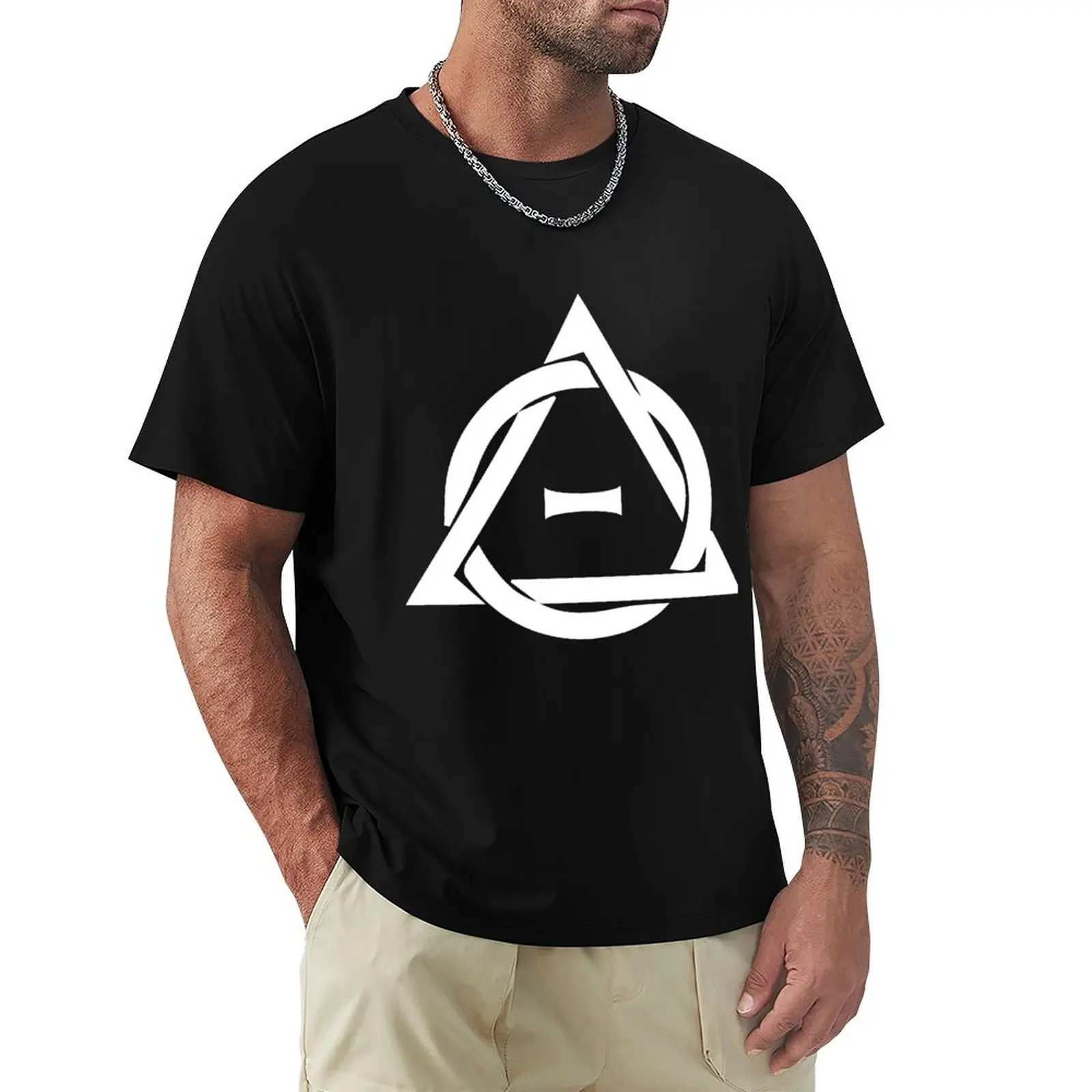 PD (ytb) Theta-Delta Therian Symbol WHITE T-Shirt Urban Style Casual Short Sleeve Top