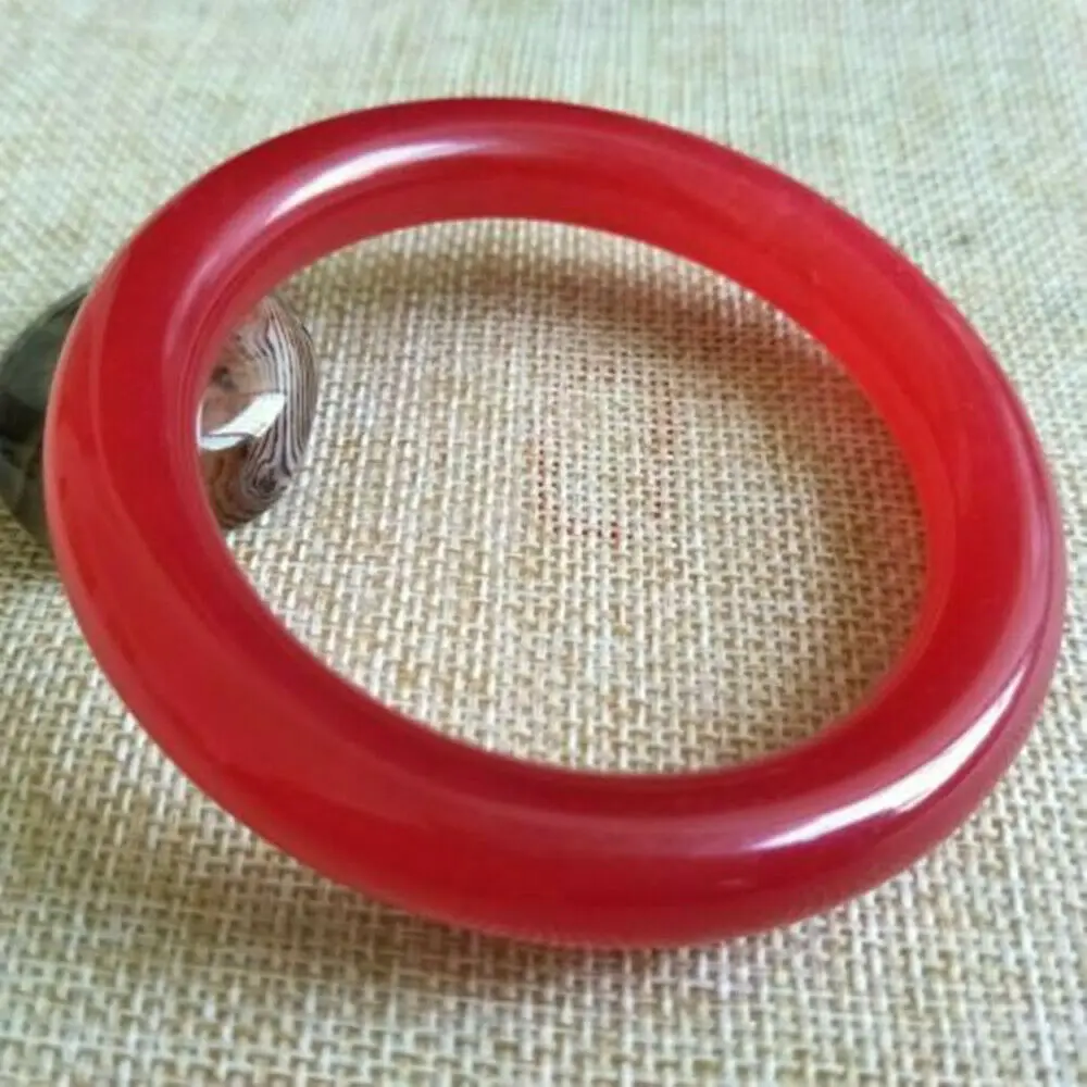 

Chinese Beautiful Natural Red Jade Gems Jewellery Bangle Bracelet 56-67mm