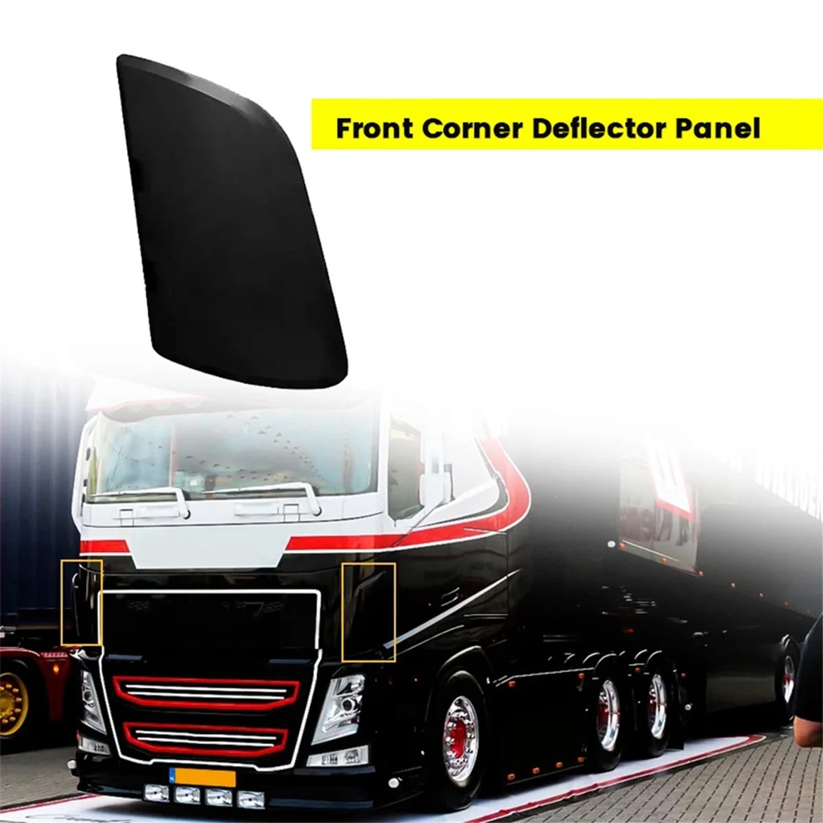 RHD Front Corner Deflector Panel 82392945 for FH4 Euro 6 12-18 Truck Black Windscreen Angle Fascia Cover Left