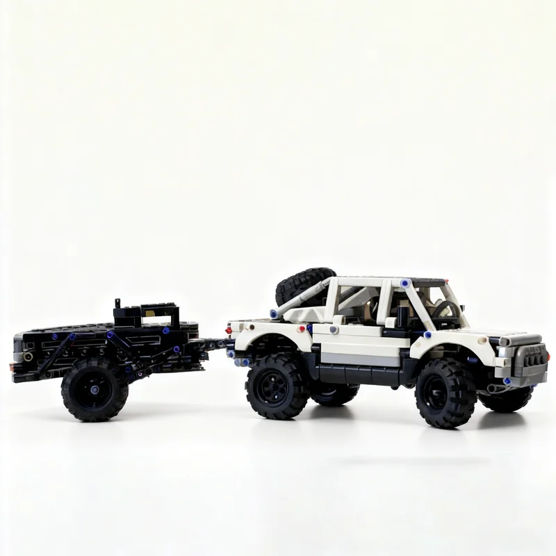 825pcs MOC Technical American Auto RANGER PRERUNNER TRAILER Model Building Blocks Construction Toy Christmas Gifts DIY Idea Art