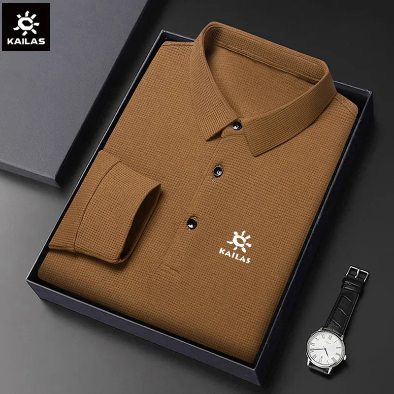 

KAILAS men's and women's spring and summer long-sleeved sweatshirts Fashion, golf, tennis, casual, English, cotton polo shirts