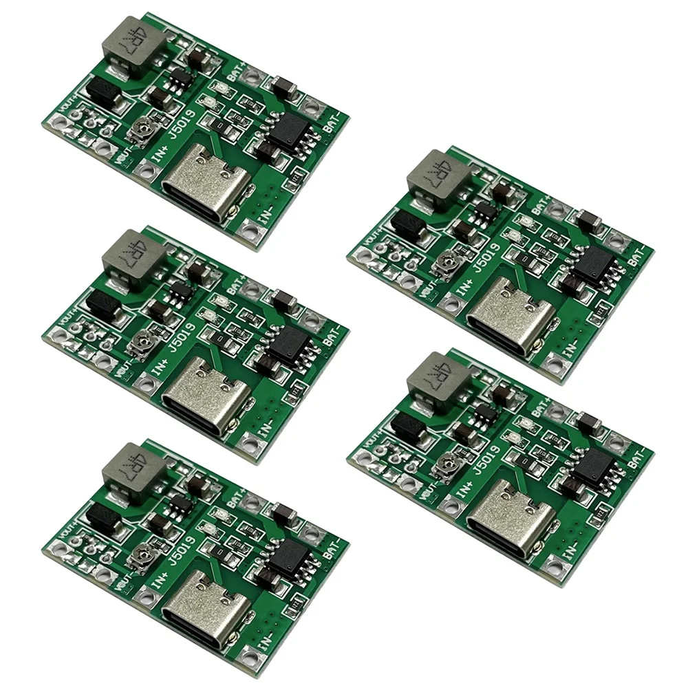 5Pcs DC-DC 3.7V To 9V 5V 2A Step Up Power Supply Module Voltage Boost Converter Adjustable 18650 Battery Charge Discharge Module