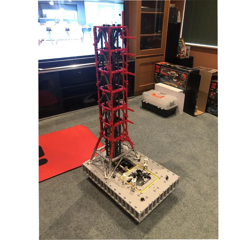 

MOC-60088 культовый Saturn V Launch Tower, строительные блоки, модель 7706, деталиMOC, креативные строительные блоки для мальчиков и детей на день рождения, игрушки, подарки