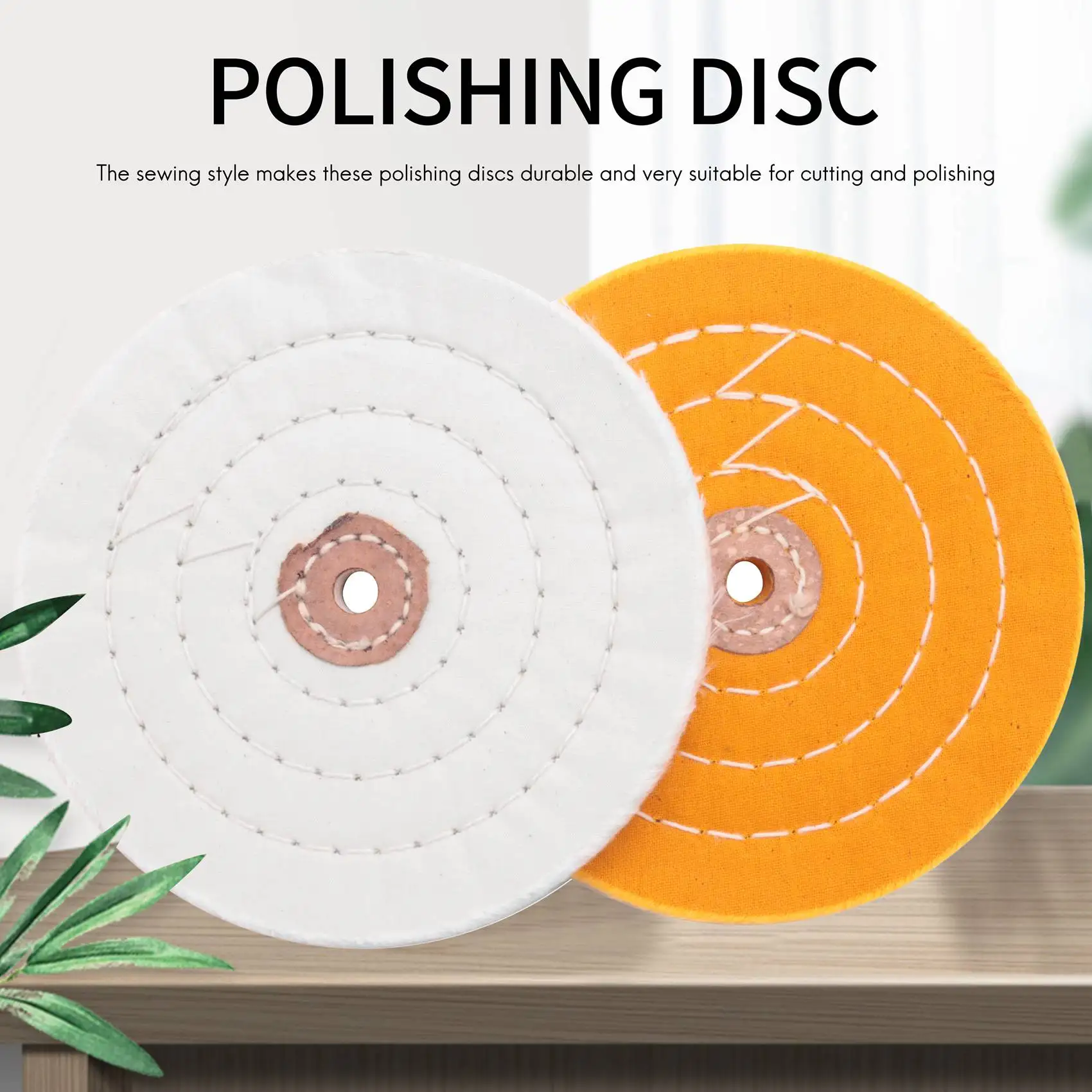 

AB15-2Pcs Polishing Discs Polishing Wheel Kit 150Mm Polishing Wheel Set For Table Buffer Polisher With 12.7Mm Mandrel Hole