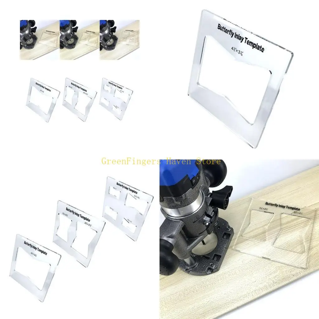 

F68D Woodworking Router Jig Template ,Butterfly Inlay Templates Decorative Templates