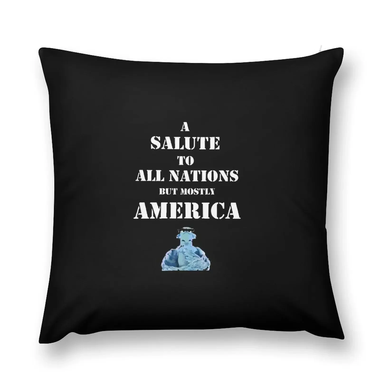 

Salute to all nations (mostly America) Throw Pillow Cushions For Sofa Marble Cushion Cover Couch Pillows pillow