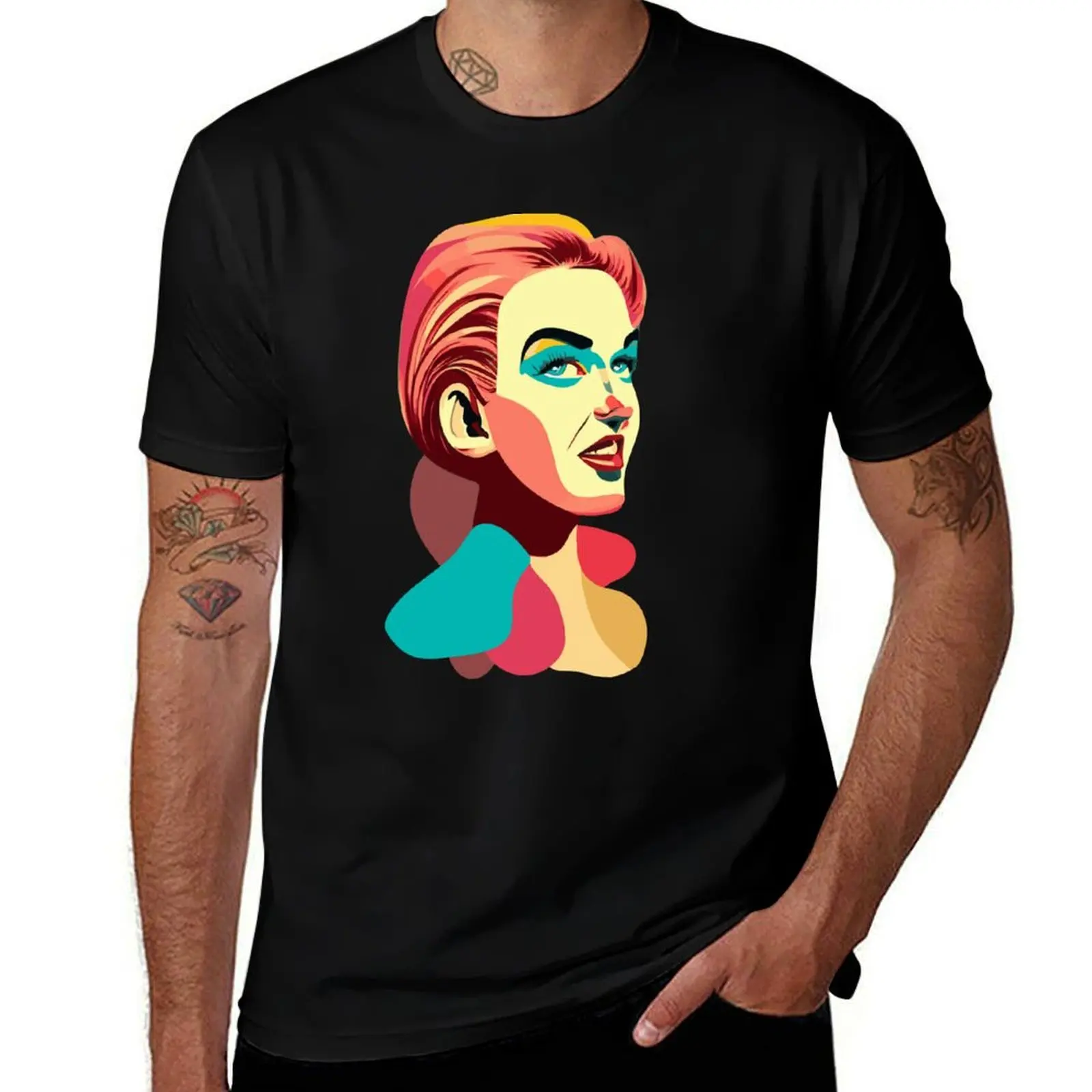 

Pop art lady face T-Shirt man graphic t shirt funny t shirts dark humor T-Shirt
