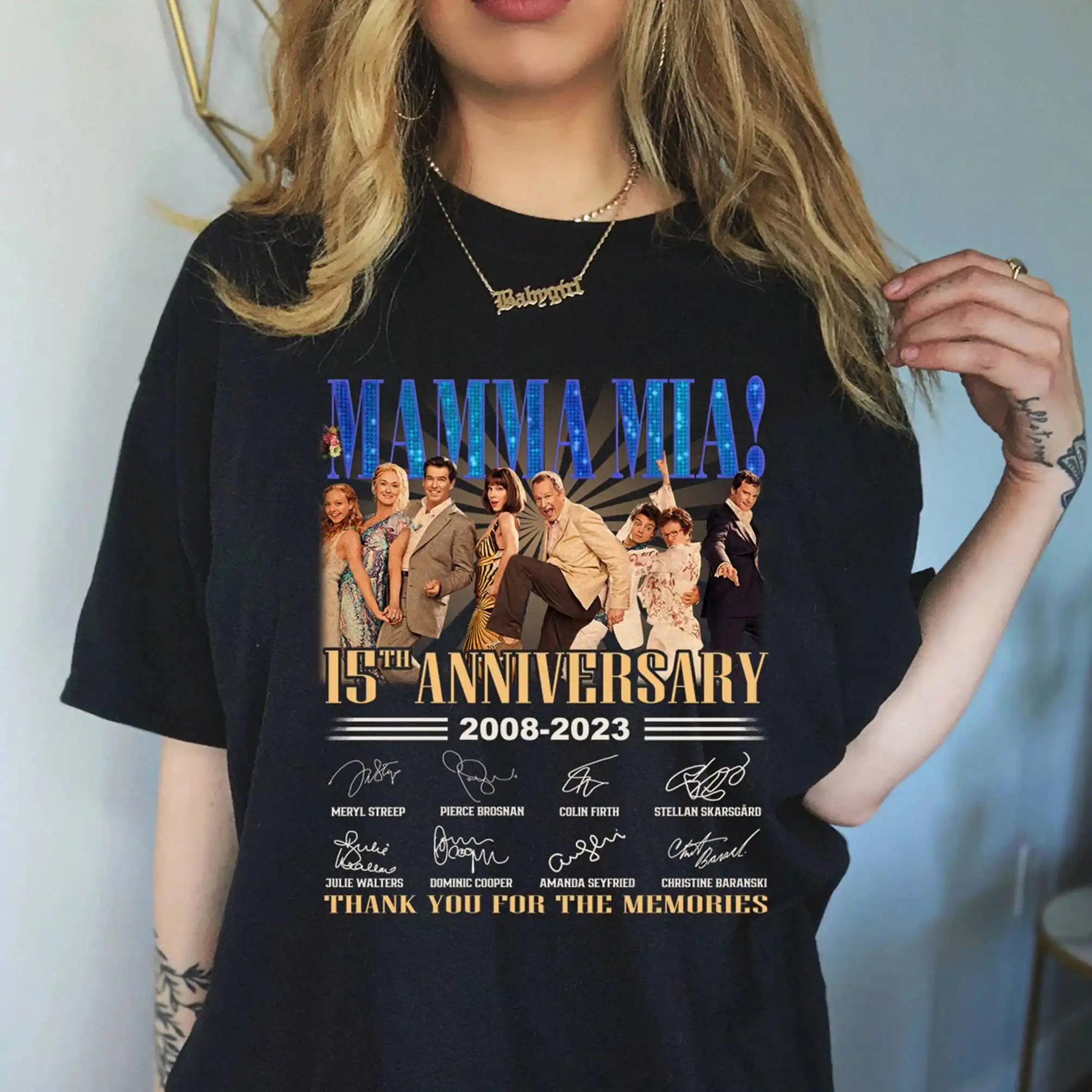 Mamma Mia T Shirt Vintage Movie 15th Anniversary Thank You For The Memories