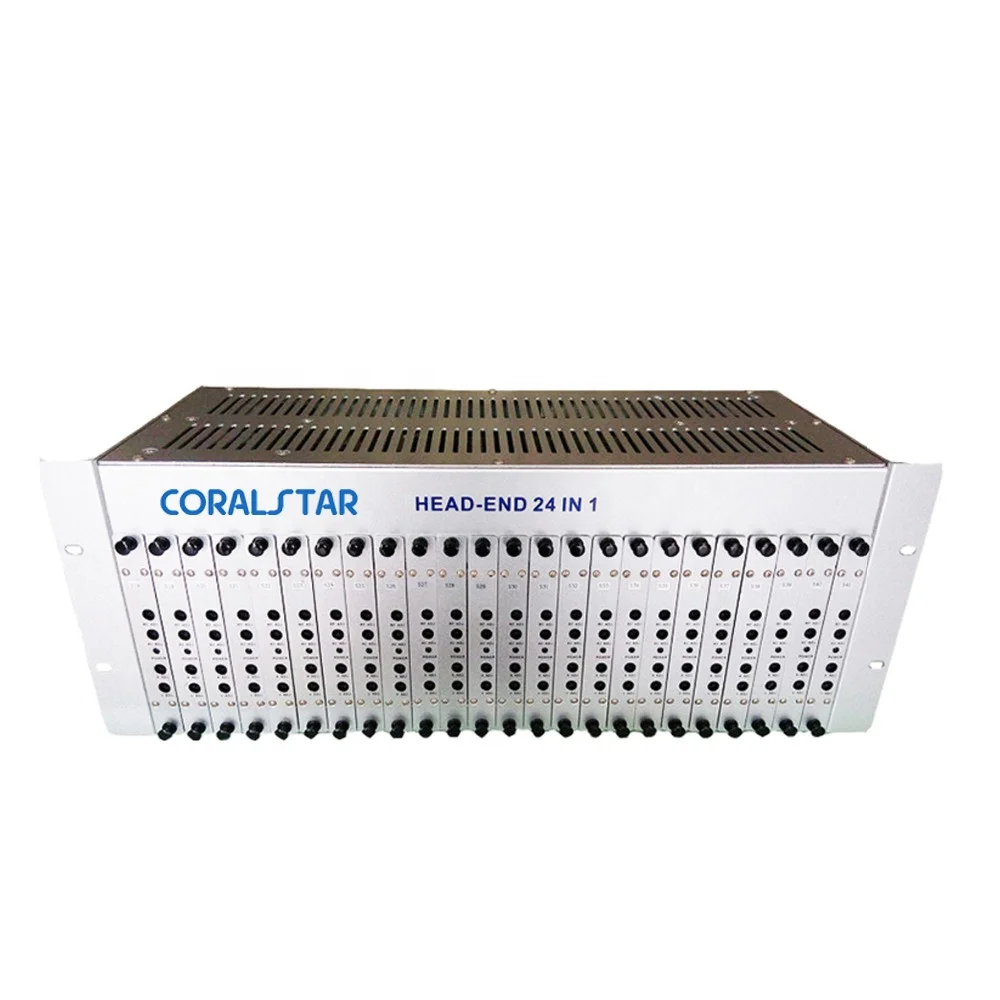 CORALSTAR catv modulator amplifier 24 in 1 with combiner Channel Combiner Modulator CATV