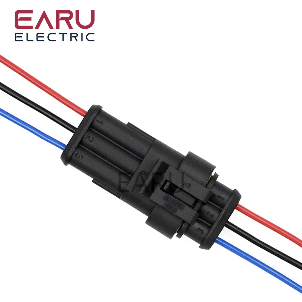 Conector eléctrico automático impermeable, enchufe macho y hembra con arnés de Cable para coche y motocicleta, AMP 1P, 2P, 3P, 4P, 5P, 6P Way, 1