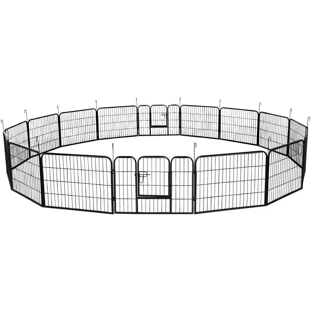 

Decorative Garden Fence - 24 in x 171 ft Rustproof Folding Fencing Landscape Patio Flower Bed Animal Barrier Border for Dog Out