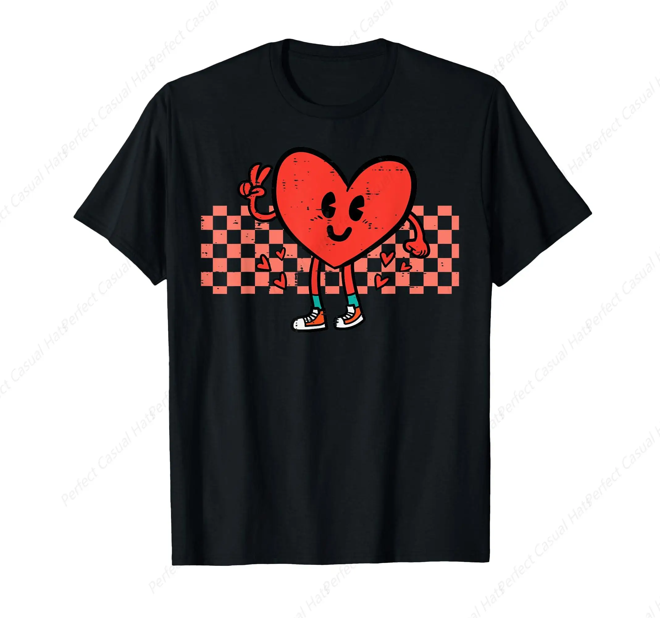 

Classic Valentines Day Heart Peace Hand Retro Groovy Men Women Lovers T-Shirt