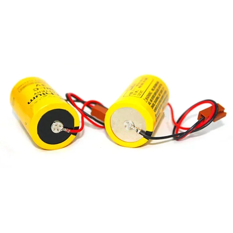 Bateria de lítio original do PLC com tomada para baterias de Fanuc, BR-C, A02B-0120-K106, A98L-0031-0007, BR26500, 3V, 5000mAh, 1PC