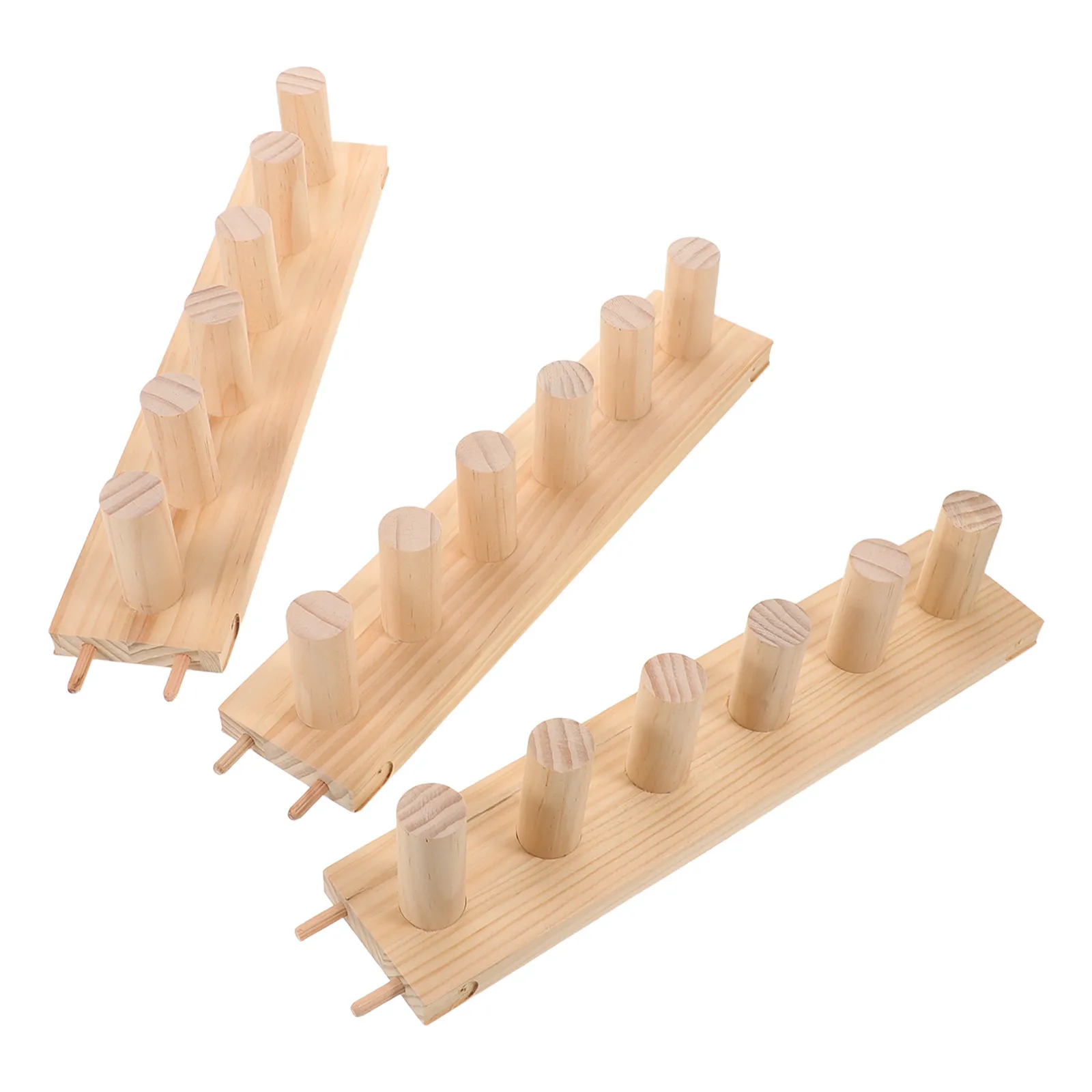 3-in-1 Wooden Knitting Loom Set Modular Weaving Frame for Chunky Blanket Making Throws Scarf Crafting Portable DIY Yarn Loom Kit