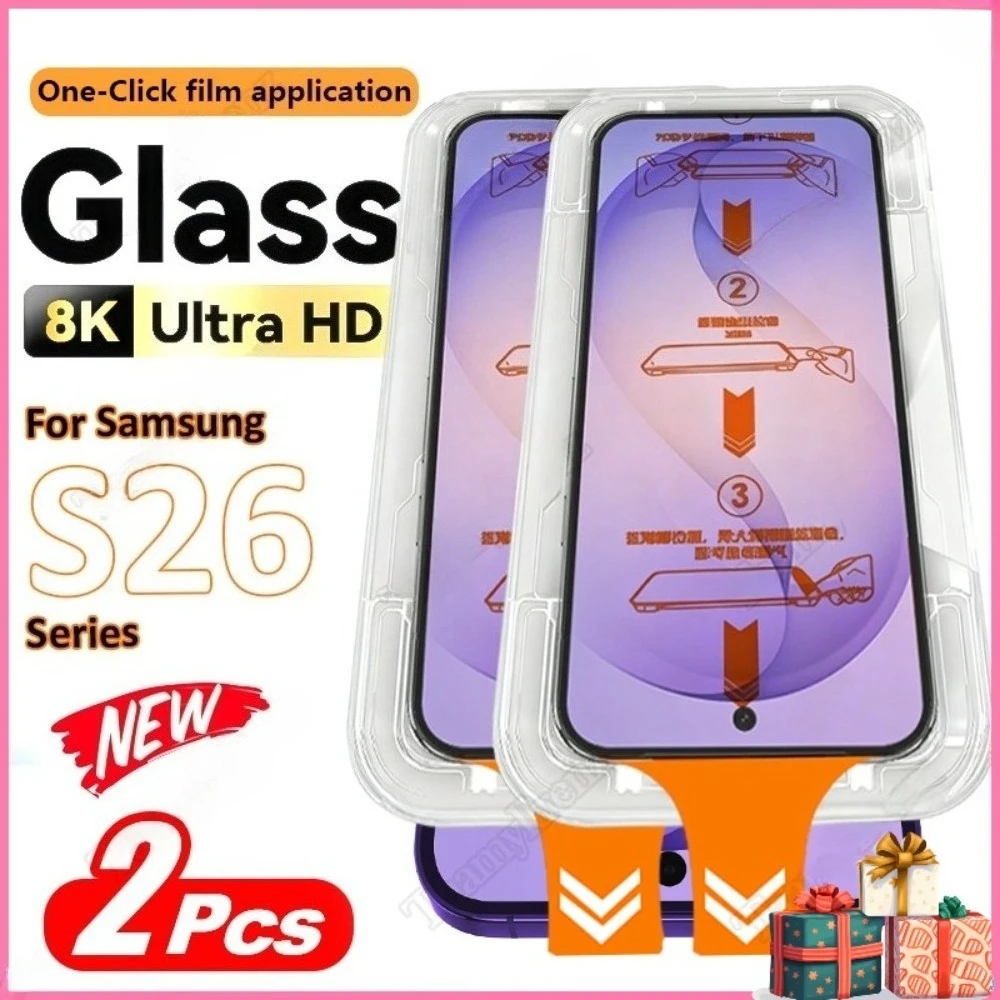 

2 шт. Защитное стекло на весь экран для Samsung Galaxy S26 S25 S24 Ultra S23 S22 Plus S25 Edge S24 S23 FE, простая установка