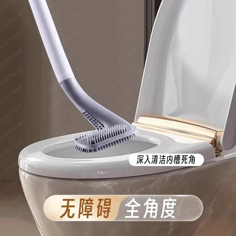 

Щетка для унитаза для гольфа, бытовая, без тупиков, новая силиконовая настенная щетка для ванной комнаты, специальная щетка, артефакт