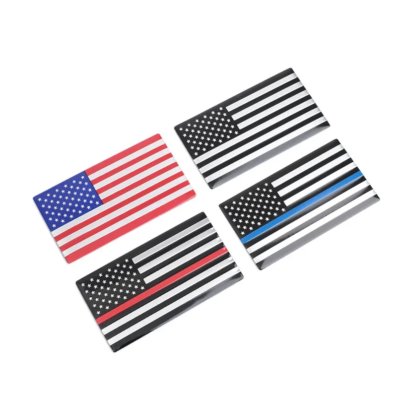 Automobile Motorcycle Exterior Accessories United States Of America USA National Flag Aluminum Alloy Car Stickers