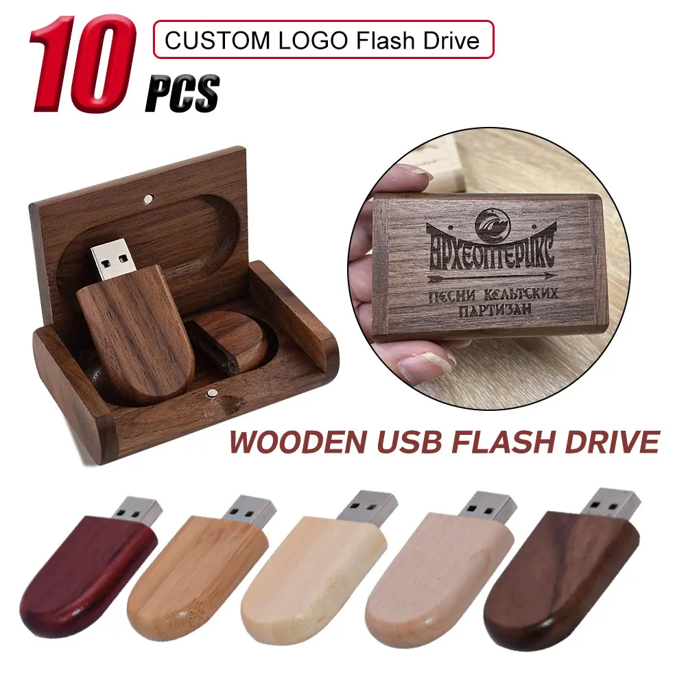 

10 шт./лот, деревянный USB-накопитель с логотипом + коробка, USB-накопитель, 4 ГБ, 8 ГБ, 16 ГБ, 32 ГБ, 64 ГБ, карта памяти, подарок для фотосъемки, ручка-накопитель