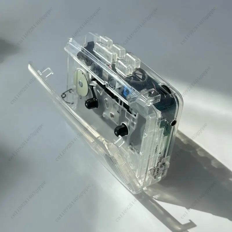 Transparent Retro Tape Player, Walkman Headphones Play Tape Recording, Tape Recorder