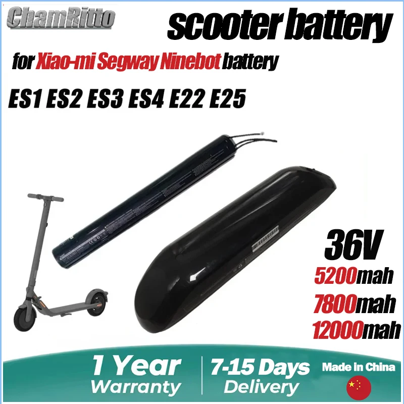 

E bike 36V Lithium Battery pack 5200mah 7800mah 12800mah for 36v Segway Ninebot ES1 ES2 ES3ES4 E22 E25 Scooter External Battery