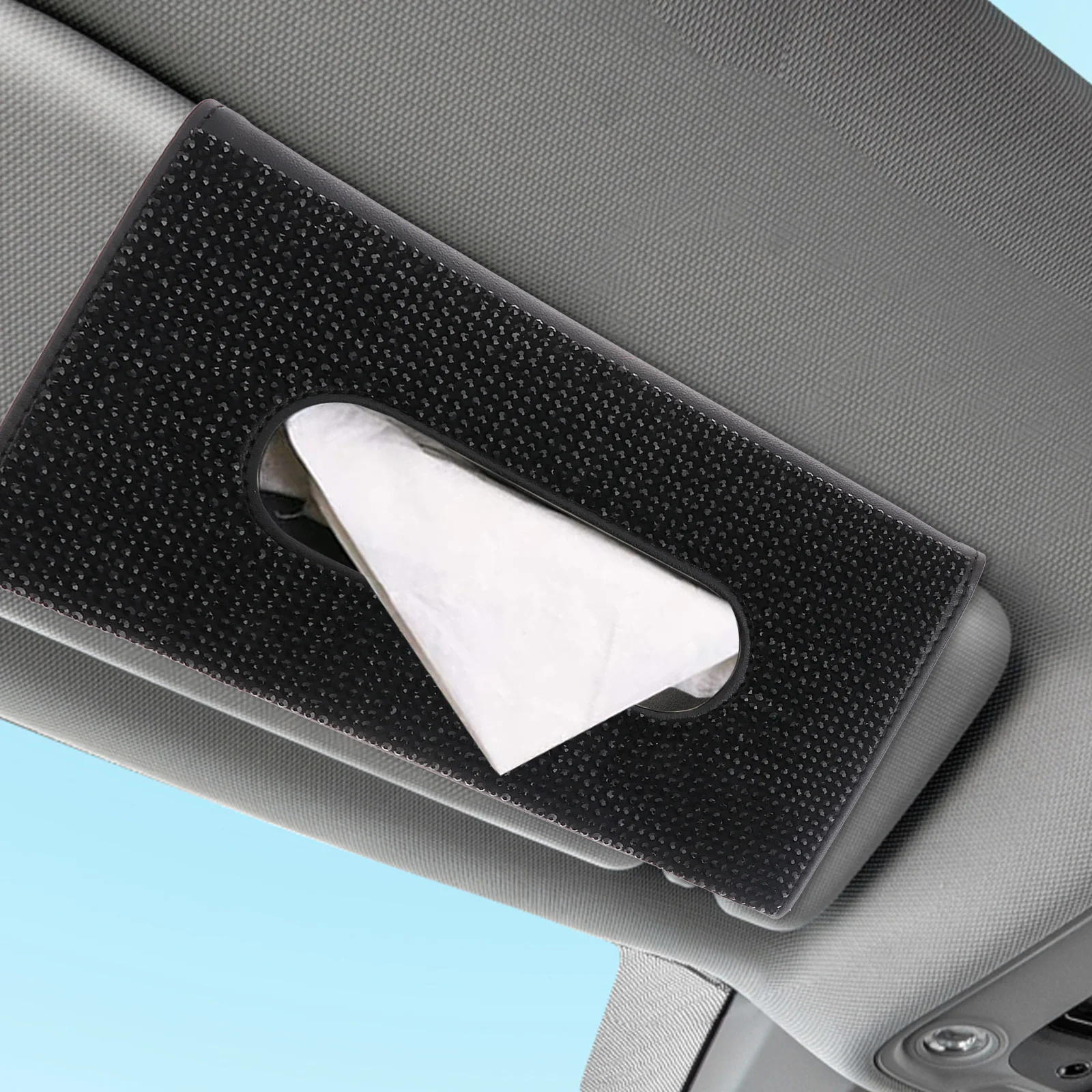 

Car Tissue Box PU Diamond Decorative Napkin Holder for Sun Visor Simple Storage Case Car Accessories Premium Quality
