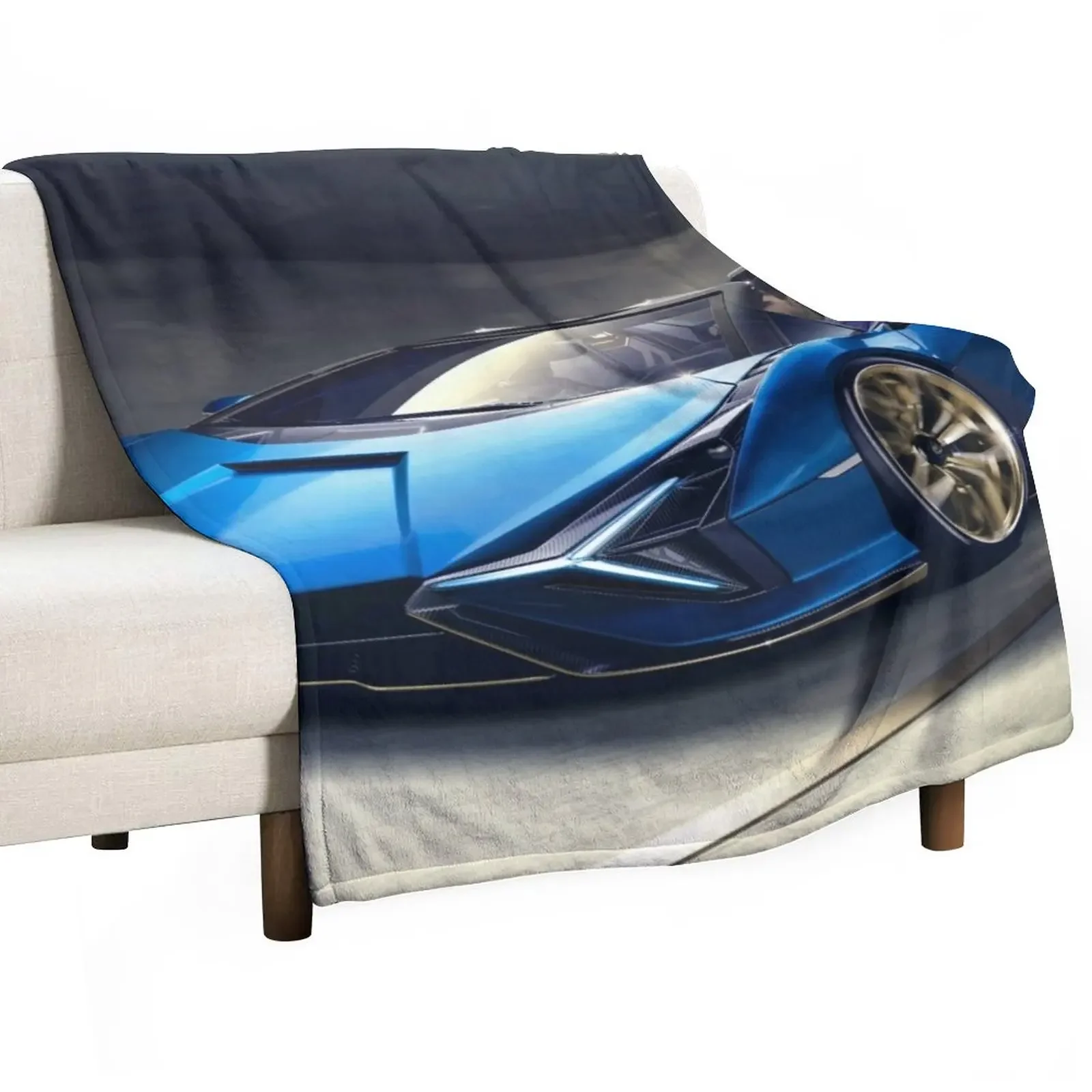 

blue luxury car Throw Blanket Blankets Sofas Of Decoration for sofa Hairy Blankets