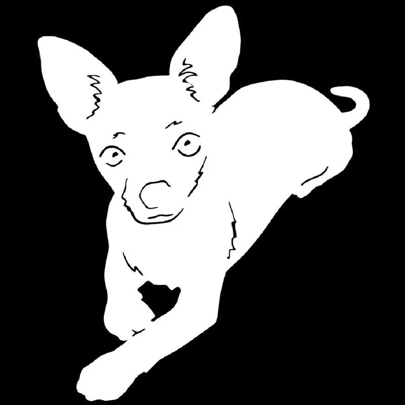 Black/Silver Chihuahua Pet Dog Car Stickers Lovely Vinyl Decal Car Styling Truck Decorative Accessories 15.2*12.7CM