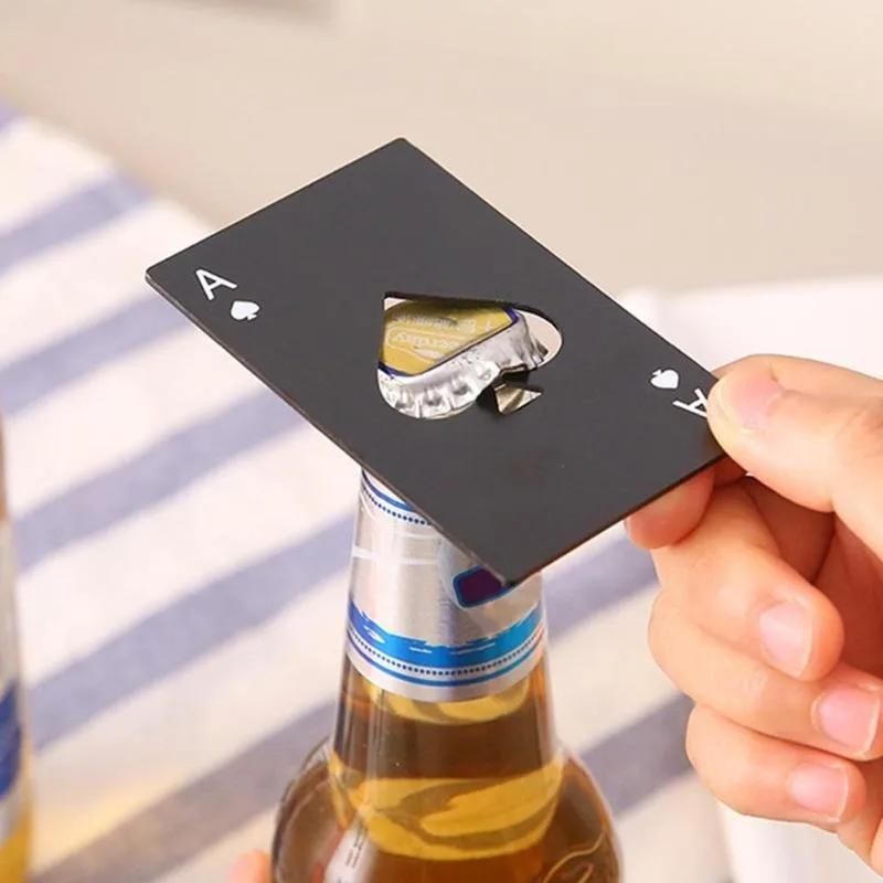 Poker Multitool Beer Opener Playing Card Ace Of Spades Poker Bottle Stainless Steal Opener Tool Multifunction Pocket Wallet