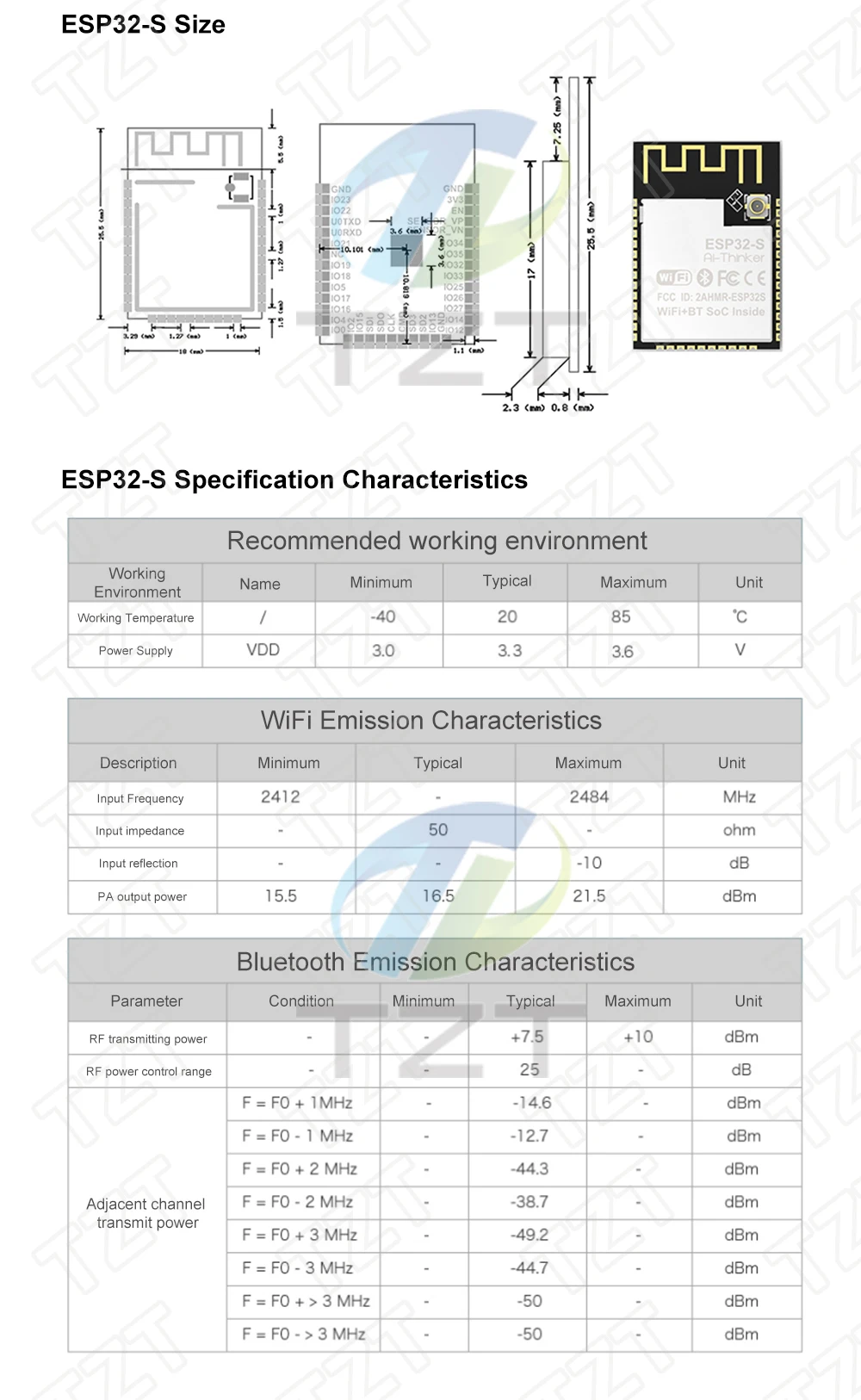 ESP8266 ESP-01 ESP-01S ESP-07 ESP-12E ESP-12F ESP-32 ESP-32S Serielles WLAN-Modul Drahtloser Transceiver 2,4G für Arduino – Detail 22