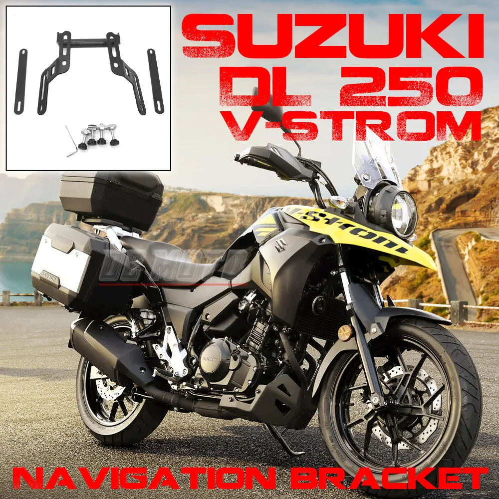 

For SUZUKI V-STROM DL250 Vstrom DL 250 Accessories Navigation Support Windshield Lifting Function Adjustment GPS Phone Bracket