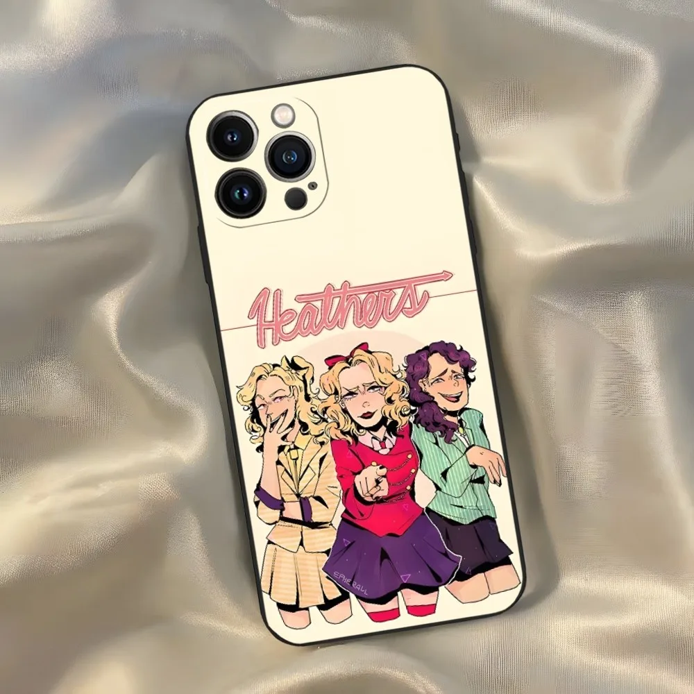 Heathers The Musical Phone Case for Iphone 15 14 13 12 11 Pro Max Xr X Xs Mini 8 Plus SE 2022 Black Soft Silicone Cover