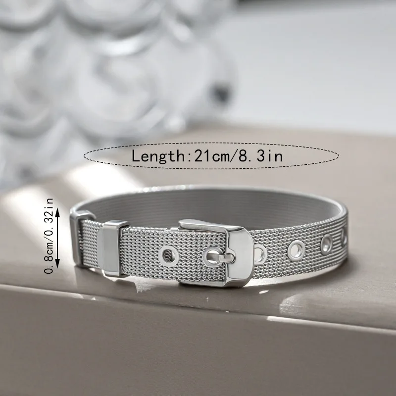 1pc 8mm Titanium Steel Mesh Br - đánh giá và giá Mesh Strap Metal