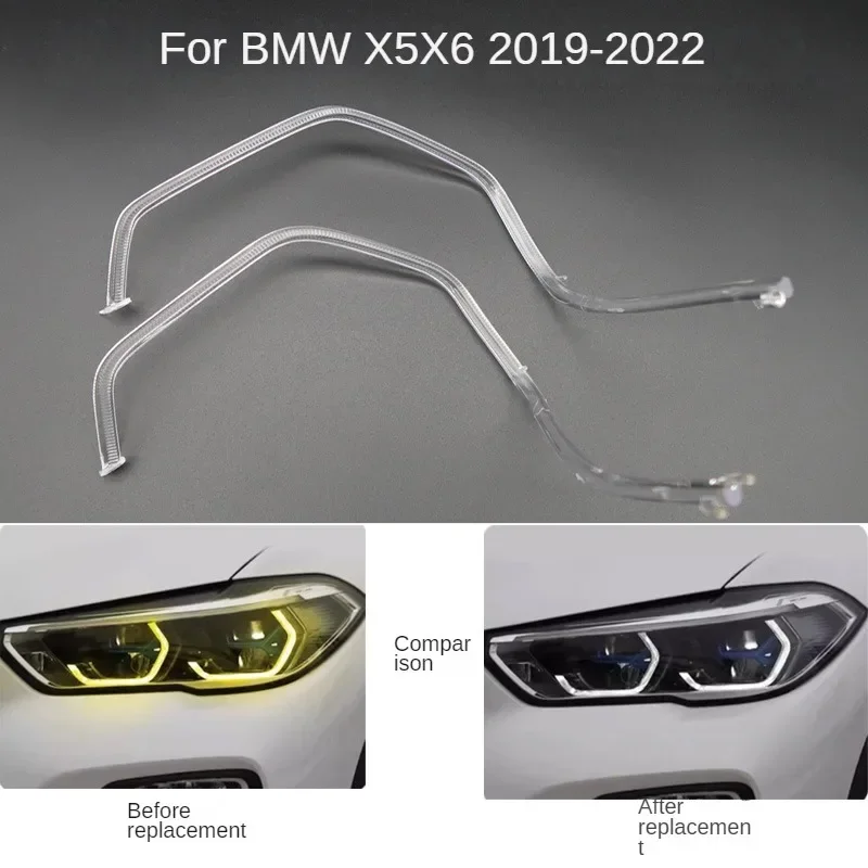 Placa de guía de luz DRL para coche, tubo de luz de circulación diurna, Ojo de Ángel, para BMW X5, X6, G05, 2019-2022, novedad