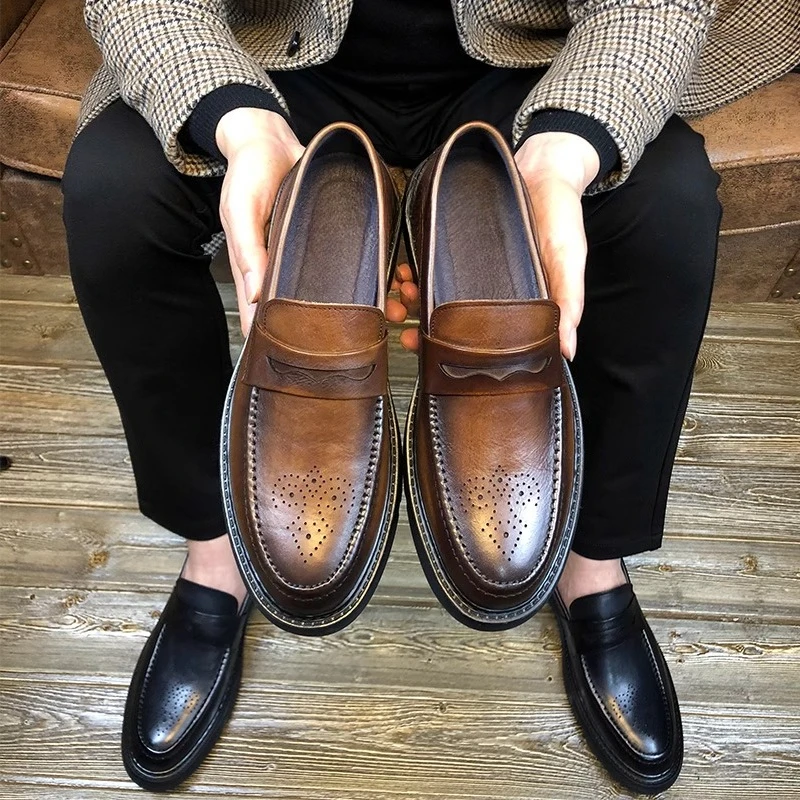Мужская кожаная обувь с резной – обзор и цена Leather Work Oxfords