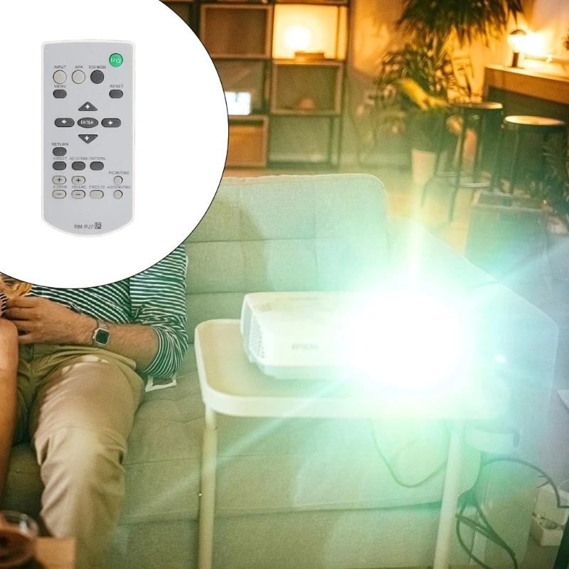 Convenient Remote Control Compatible for RMPJ7 RMPJ6/PJ10/PJ12/PJ17/PJ8 Multiple Projector Models Long Last Use