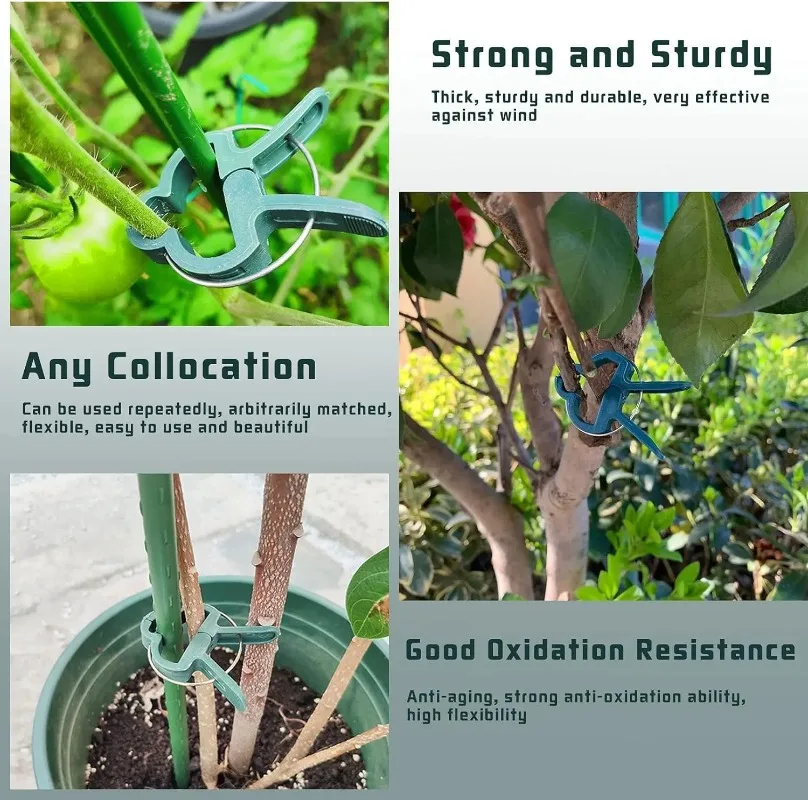 2026 مقاطع حديقة قابلة لإعادة الاستخدام دعم النبات تثبيت مقاطع للدفيئة الطماطم الكرمة زهرة الشتلات لوازم البستنة #6