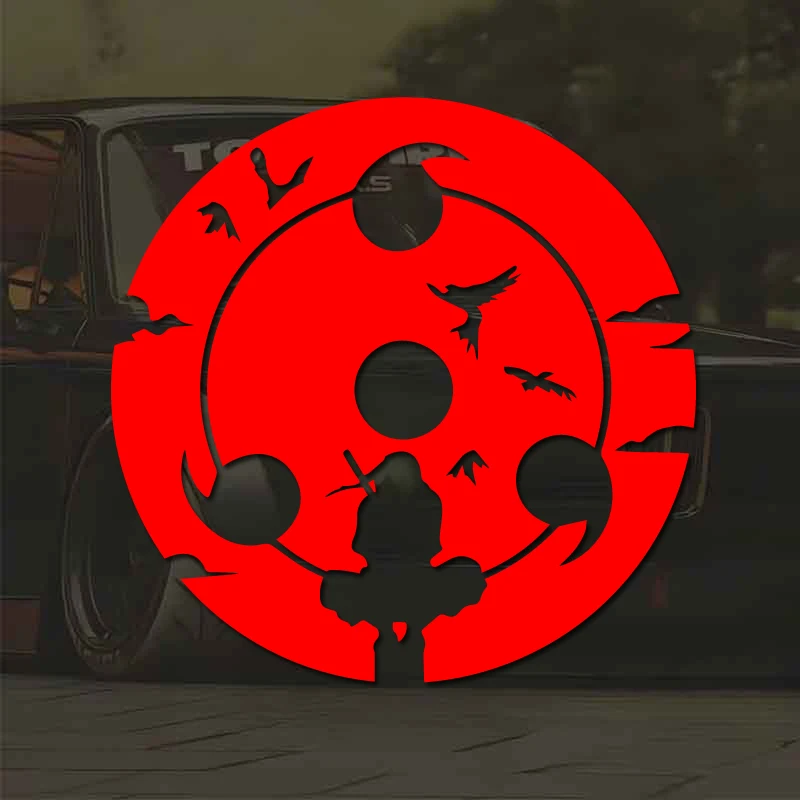 ¡Uchiha Itachi con calcomanía del cielo Sharingan, para fanáticos de los dibujos animados, calcomanía creativa y de moda con pegatina de alta calidad para coches y camiones!