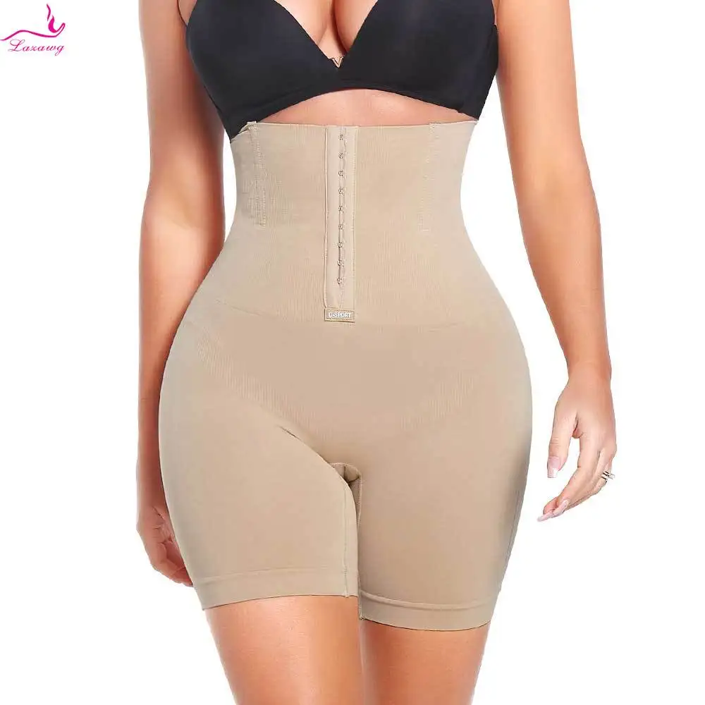 LAZAWG Tummy Control Body Shaper High Waist Shaper Shorts with Hook Flat Belly Shapewear Slimming Underwear Seamless Briefs