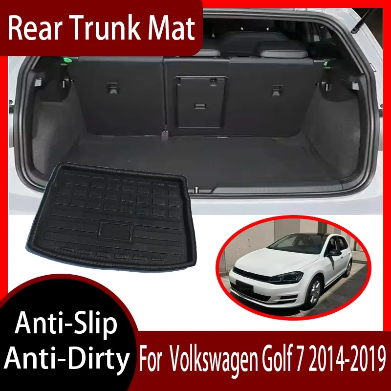 

Trunk mat For VW Volkswagen Golf 7 2014 2015 2016 2017-2019 Anti-Slip dirt-proof Car Rear Trunk Mat Waterproof Boot Carpets Pad
