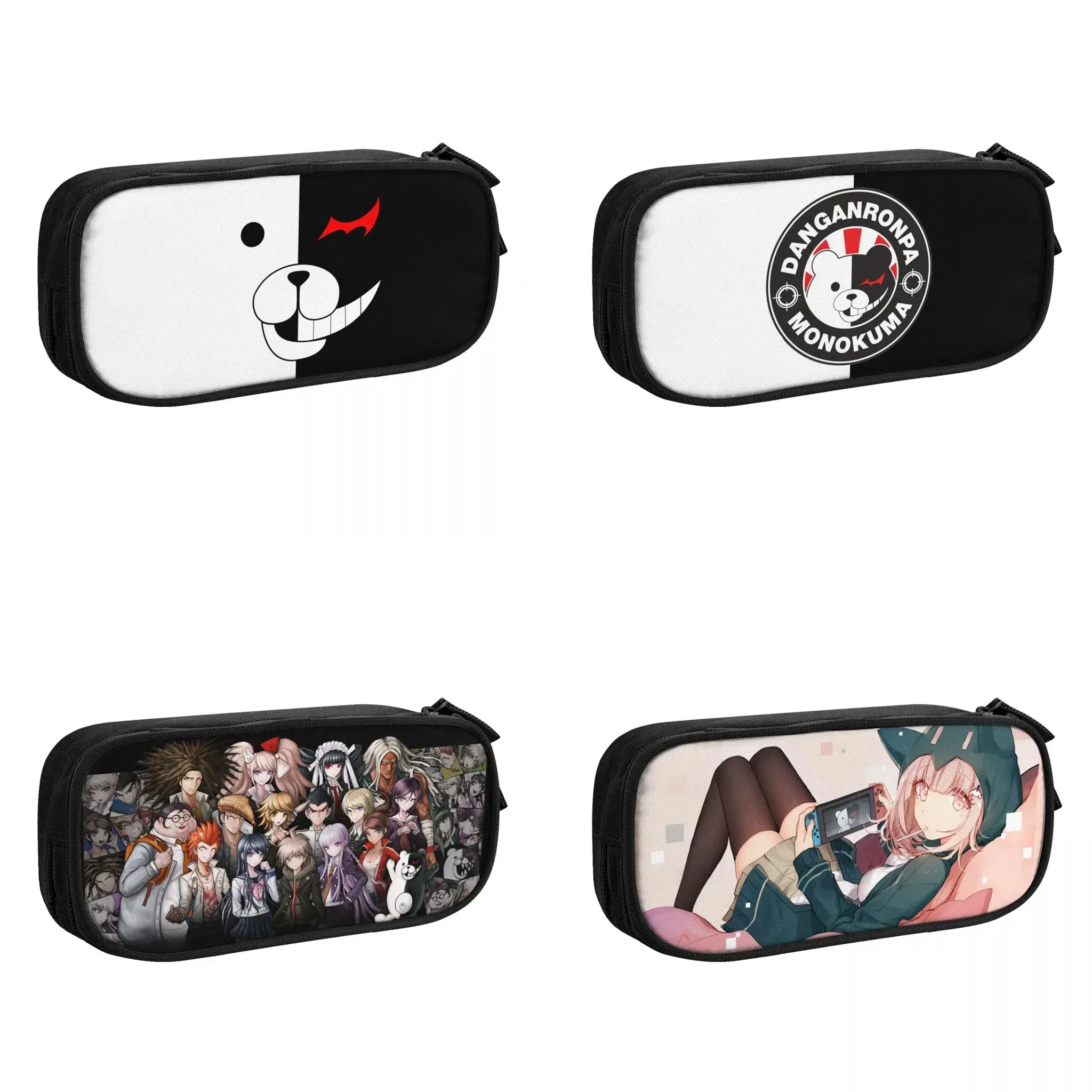 

Danganronpa Monokuma Big Capacity Pencil Pen Case Office College School Large Storage Bag Pouch Holder Box Organizer