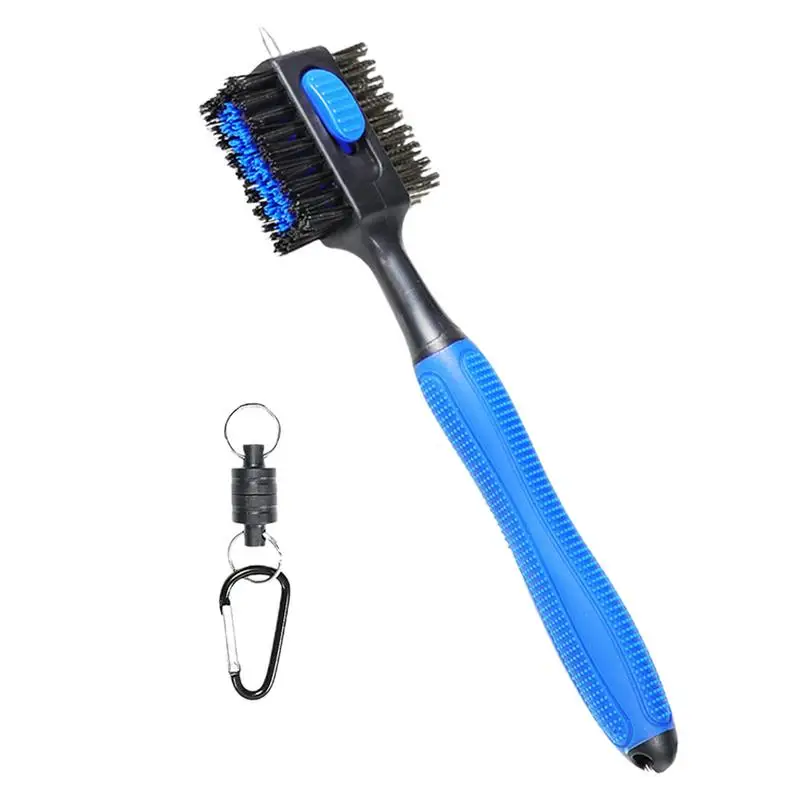 Golf Club Cleaner Groove Cleaner For Golf Brush Easy Cleaning Wide Cleaning Coverage Golf Club Cleaner With Magnetic Keychain