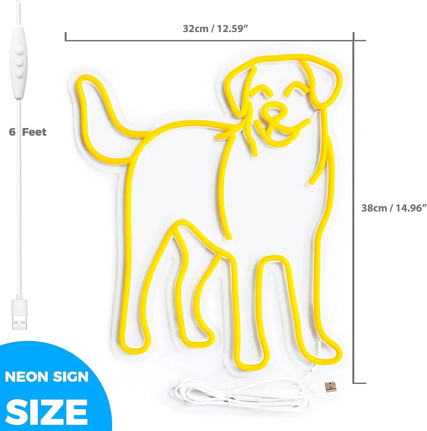 Labrador Retriever Neon Signs LED Neon Light Sign Light Up Neon Signs for Dog Lovers Home Decor Dog Memory Gifts Dog Neon Sign