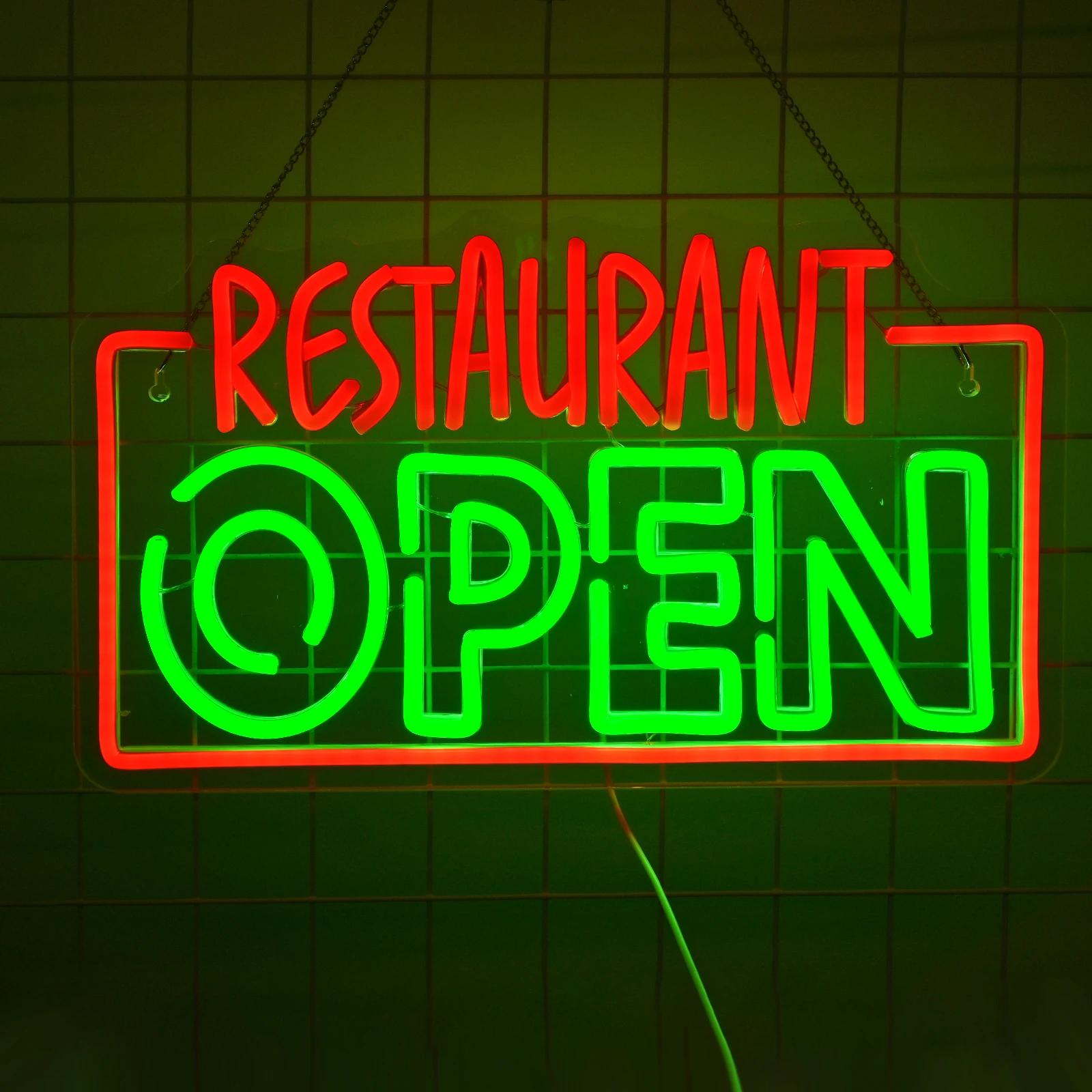 

Restaurant OPEN Neon Sign for Wall Decor Dimmable USB Neon Business Store Bar Open Closed Signs Bright Open Neon Lights Signs