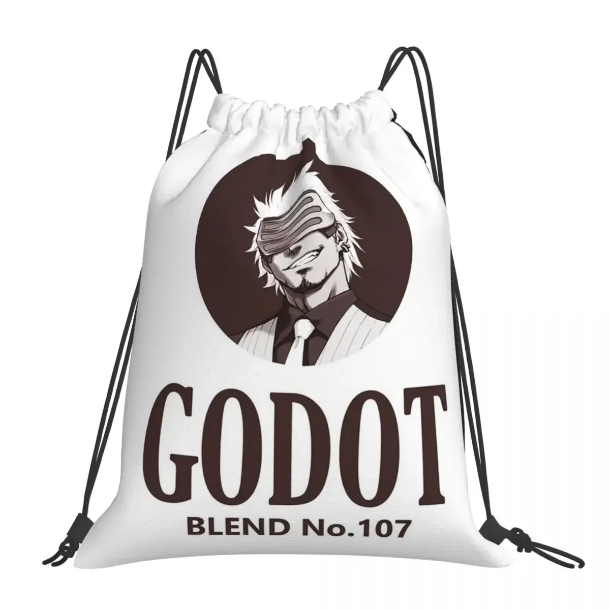 

Godot - Blend No. 107 Backpacks Fashion Portable Drawstring Bags Drawstring Bundle Pocket Shoes Bag BookBag For Man Woman School