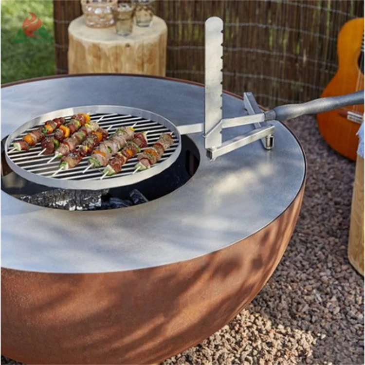 

Various Specifications Corten Steel Fire Pit Bowl BBQ Brazier in Corten Fire Pit BBQ Dining Table