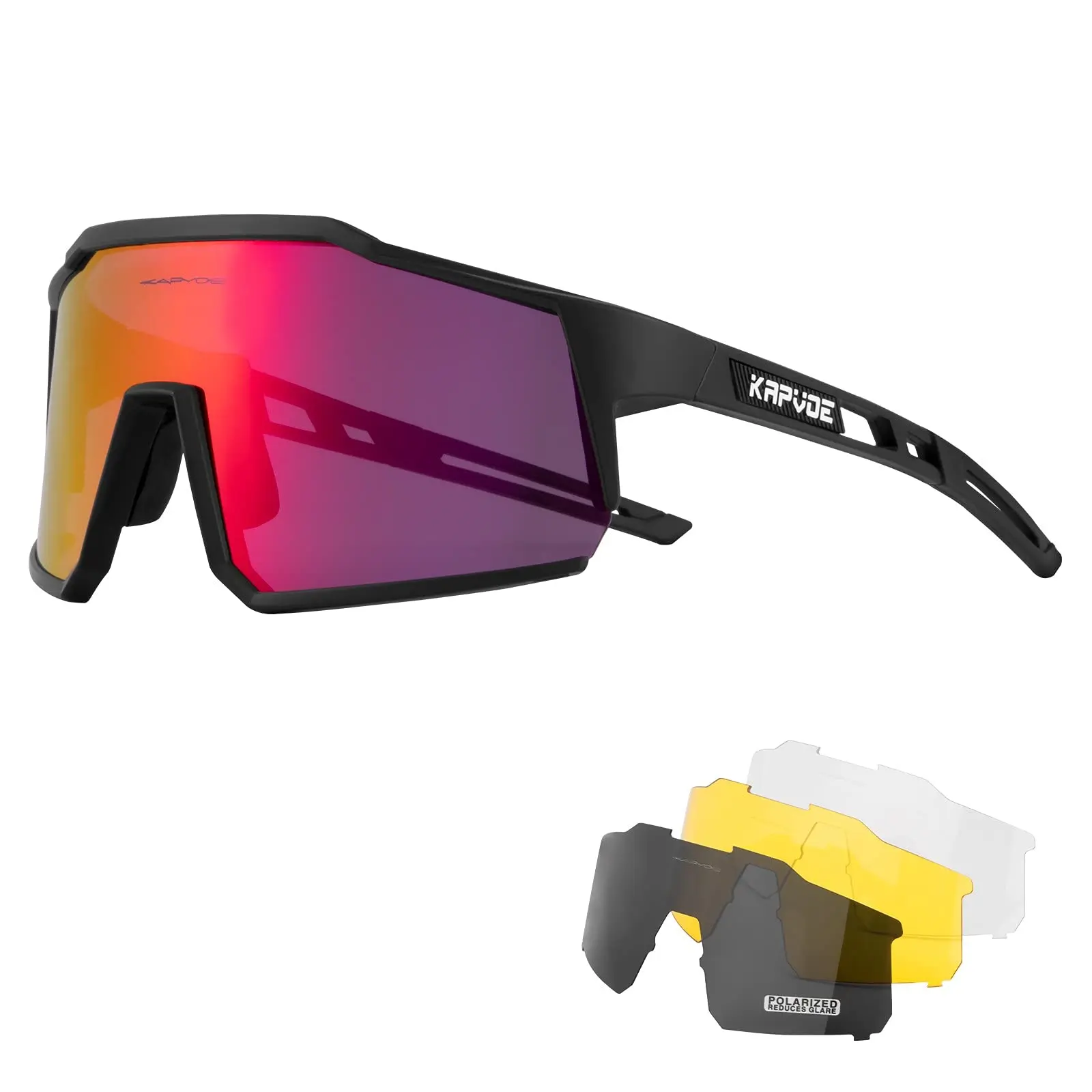 KAPVOE Outdoor Cycling Sunglasses Men Women MTB Glasses Road Bike Cycling UV400 Goggles Bicycle Mountain Sports Hiking Eyewear