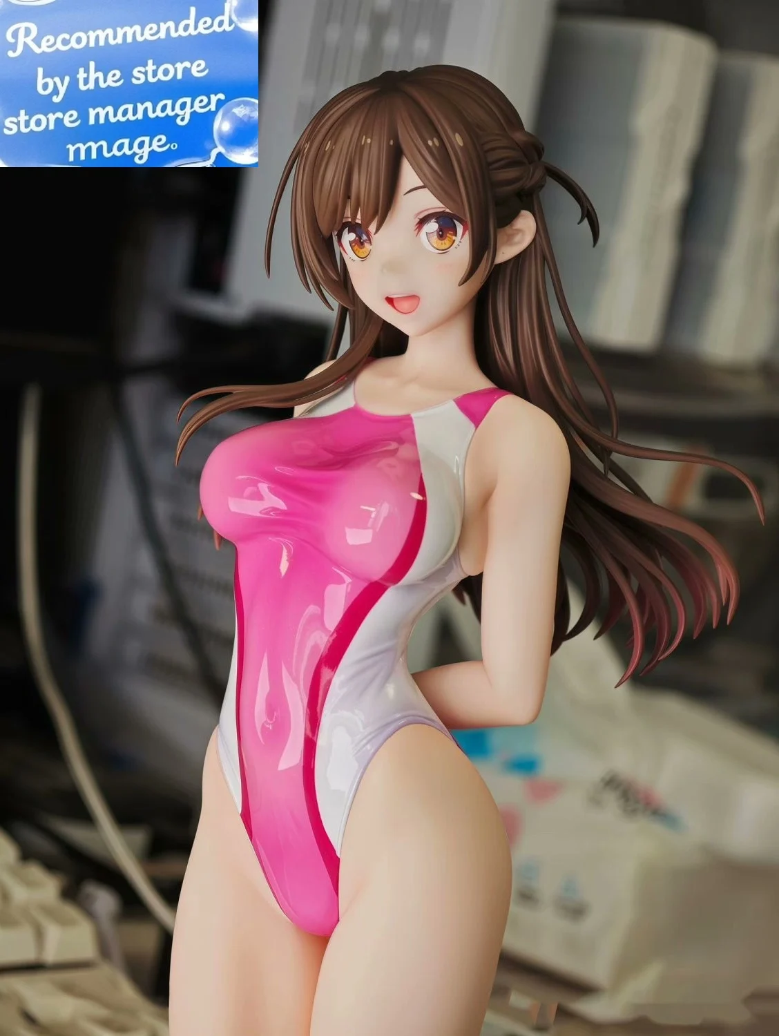 

Stock Girlfriend Please Borrow Me Anime Figure Doll Mizuhara Chizuru Competitive Swimsuit Stance Decoration Collectibles Gifts